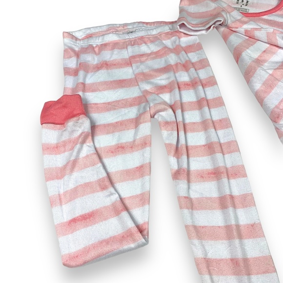 Pj Essentials Pink Striped Pajamas Sz 5 - Picture 3 of 3